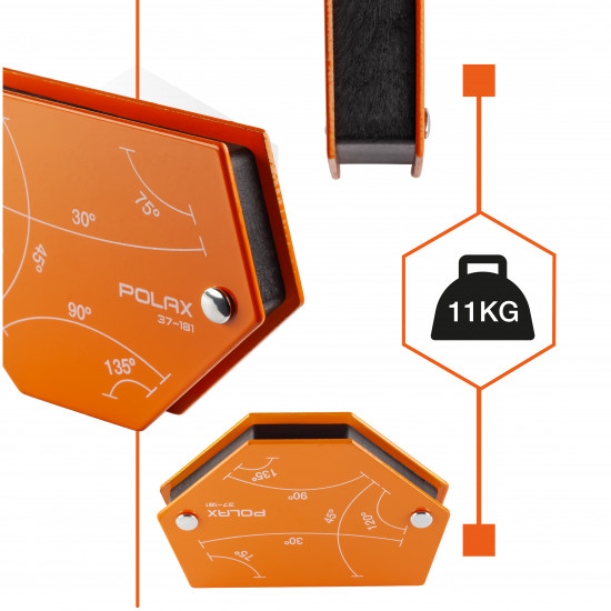 Магнітний тримач для зварювання Polax "трапеція" 100х68х14 мм (37-181)