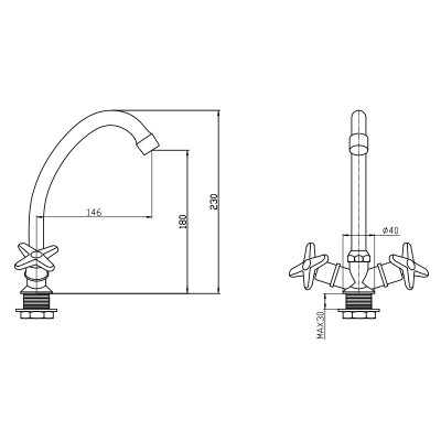 Кухонний змішувач Mixxus Mauro 271 (Nut) (MI6259)