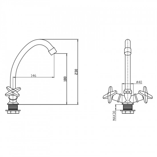Кухонний змішувач Mixxus Mauro 271 (Nut) (MI6259)