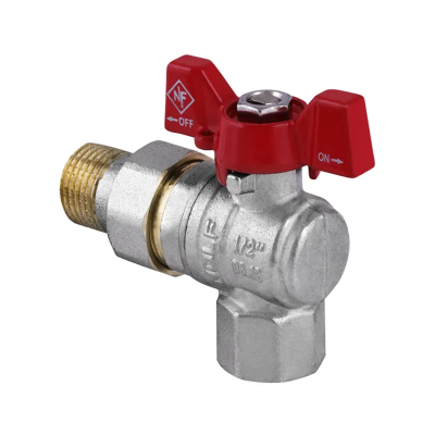 Кран кульовий з американкою кутовий 1/2" ГШМ (NF.941) Nolf (NF2964) Кран кульовий з американкою кутовий 1/2" ГШМ (NF.941) Nolf (NF2964)