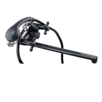 Смеситель для ванной Plamix Sirius-140 Black (с шлангом и лейкой) (PM0638)