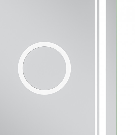 Зеркало Mixxus Premium QUADRO MR20-100x70 (LED Touch, Anti-fog, диммер, линза) (MP6622)