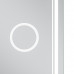 Зеркало Mixxus Premium QUADRO MR20-100x70 (LED Touch, Anti-fog, диммер, линза) (MP6622)