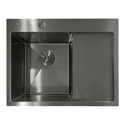 Мийка з нержавіючої сталі Mixxus MH6350L Nano-Black (3.0/0.8) колір графіт (MI7045)