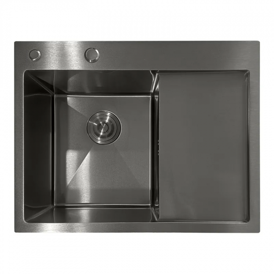 Мийка з нержавіючої сталі Mixxus MH6350L Nano-Black (3.0/0.8) колір графіт (MI7045)