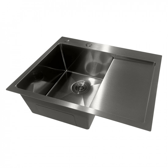 Мийка з нержавіючої сталі Mixxus MH6350L Nano-Black (3.0/0.8) колір графіт (MI7045)