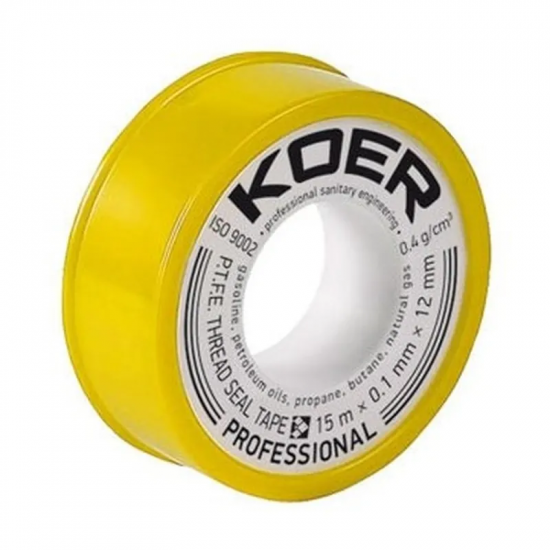 ФУМ лента для газа KOER ST-02 15M * 0.1mm * 12mm (KR0120)
