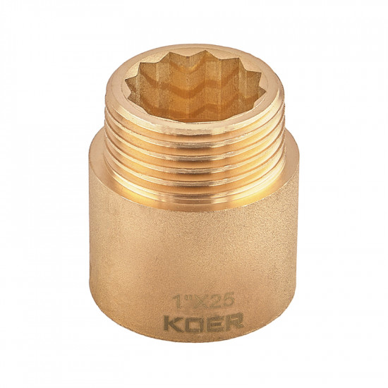 Подовжувач Koer KF.E10-25.WN - 1"-25мм без нікелю (KR5671)