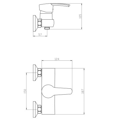 Змішувач для душа Mixxus Pamela 003 (MI6262)