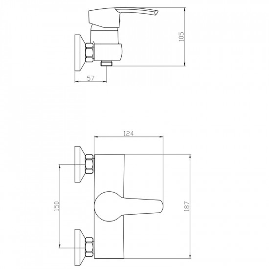Змішувач для душа Mixxus Pamela 003 (MI6262)