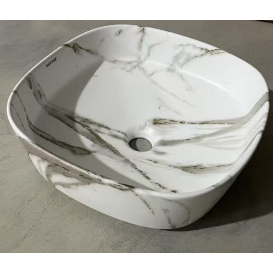 Раковина накладная Mixxus Premium DIVERSE-0104 MARBLE 370х370х135mm (MP6537)