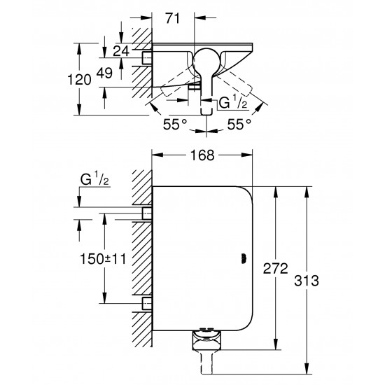 Змішувач для душу Grohe Lineare New (33865001) Змішувач для душу Grohe Lineare New (33865001)