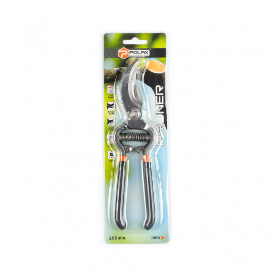 Секатор садовий Polax 200 мм з обвідним лезом (70-001)