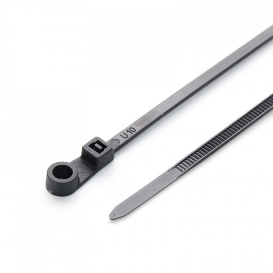 Хомут пластиковий (стяжка) Polax кабельний з монтажним кільцем 3,6 х 150 мм, чорний 100 шт. (37-116) Хомут пластиковий (стяжка) Polax кабельний з монтажним кільцем 3,6 х 150 мм, чорний 100 шт. (37-116)