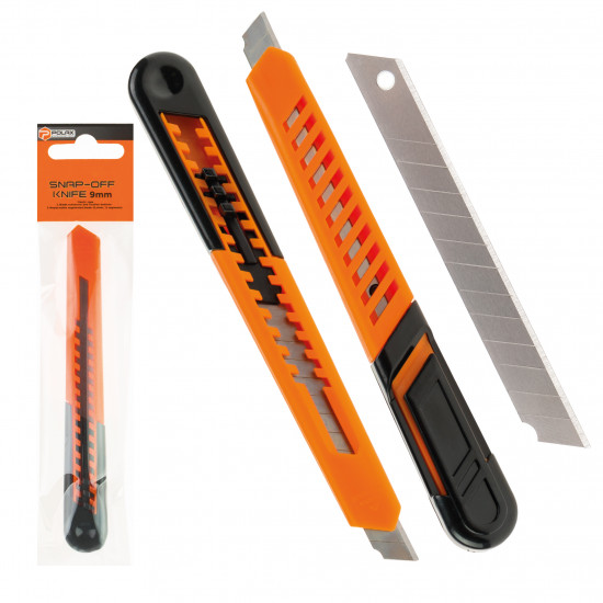 Ніж будівельний Polax пластиковий з відламним лезом 9 мм (23-013)