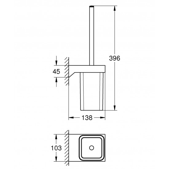 Ершик для унітазу Grohe Selection Cube (40857000)