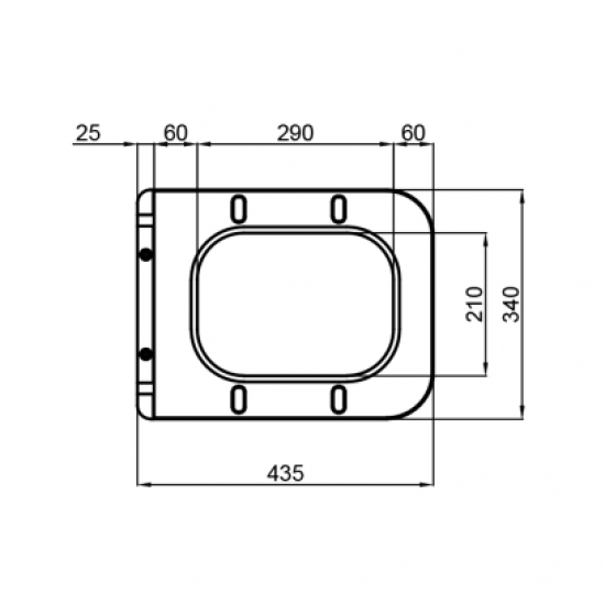 Сидіння-кришка для унітазу Mixxus SEAT COVER QUADRO-2003 з мікроліфтом 430х338х35mm (MI6689)