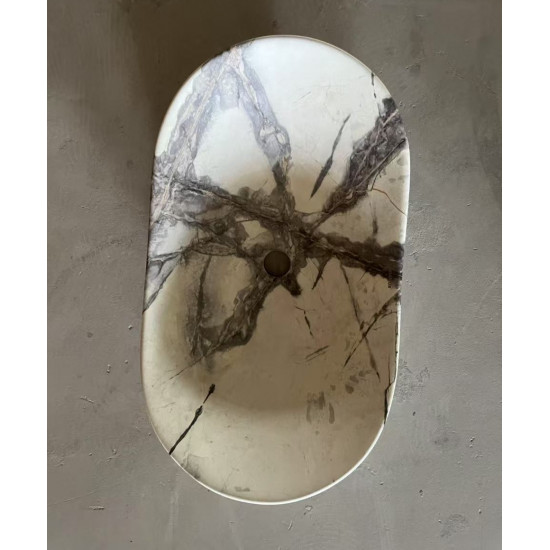 Раковина накладная MIXXUS PREMIUM WAVE-0106 MARBLE 620х360х160mm (MP6560)