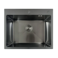 Мойка Mixxus MH6050 Decor Nano-Black из нерж. стали (цвет графит) (MX1934)