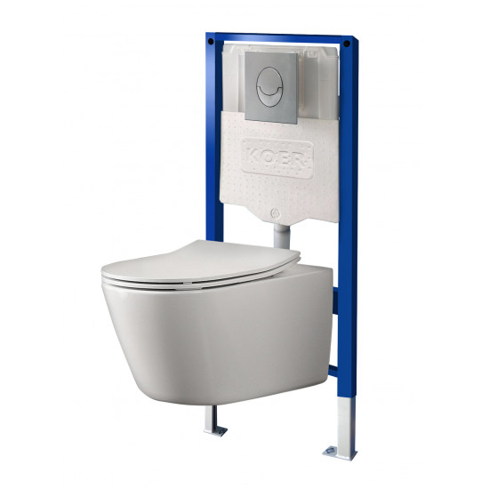 Інсталяція для підвісного унітазу Koer KT-0503-01 500x126x1150mm з панеллю змиву KT-0606-01 Хром (K