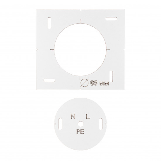 Шаблон Polax для підрозетників з отворами (1000-236)