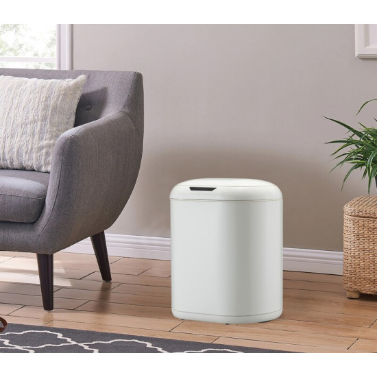 Відро для сміття сенсорне овальне Mixxus Premium Topper-TC0112 White 12л колір білий (MI7082)