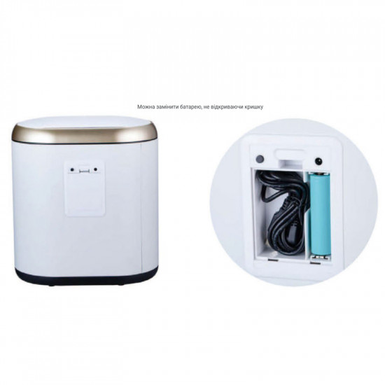 Відро для сміття сенсорне овальне Mixxus Premium Topper-TC0112 White 12л колір білий (MI7082)