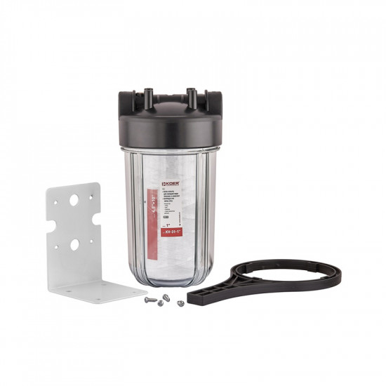 Колба фильтра для холодной воды Koer KV-31-1 ВВ10 (колба, картридж PPR нитка) 8 атмосфер 1" (KR5449)