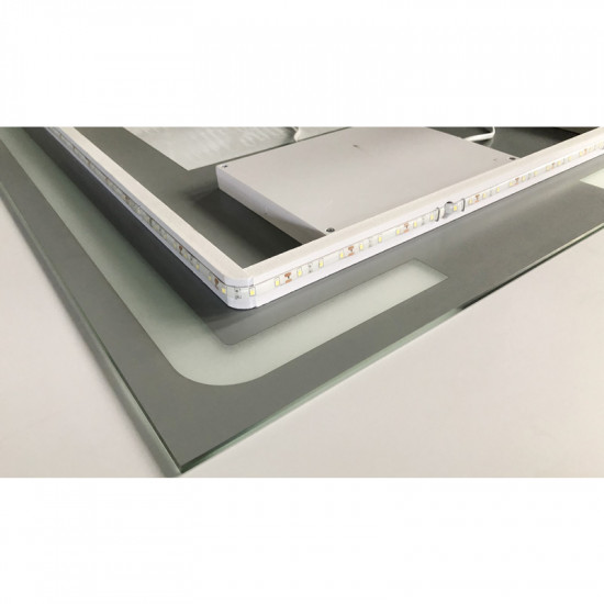 Дзеркало Zerix Prime MR02-60x80 з LED Touch, Anti-fog, димером, регулятором яскравості (ZX6051)