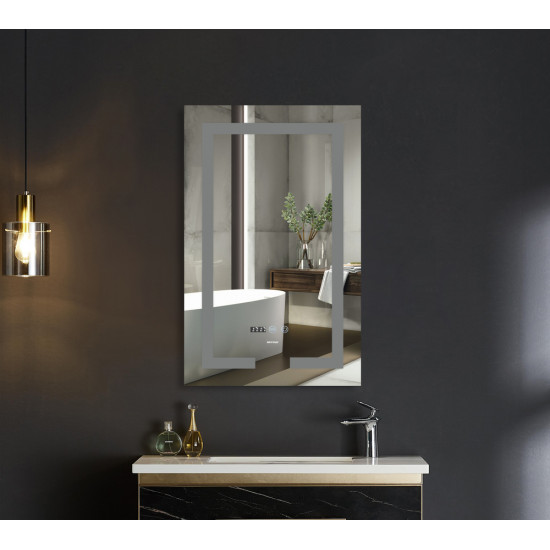 Дзеркало Mixxus Hard MR06-50x80 (годинник, LED-підсвічування, антизапотівання) (MI6011)