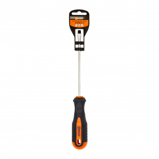 Викрутка Polax шлицевая плоская SL6 X 150, Cr-V (51-005)