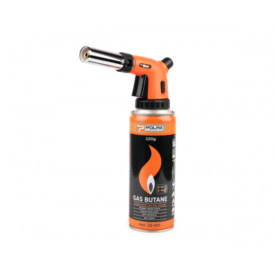 Газовий пальник з керамічним покриттям сопла, п\'єзопідпалом та регулювання полум\'я Polax 1,45 kW, 1300 °C, 360° (32-037) Газовий пальник з керамічним покриттям сопла, п\'єзопідпалом та регулювання полум\'я Polax 1,45 kW, 1300 °C, 360° (32-037)