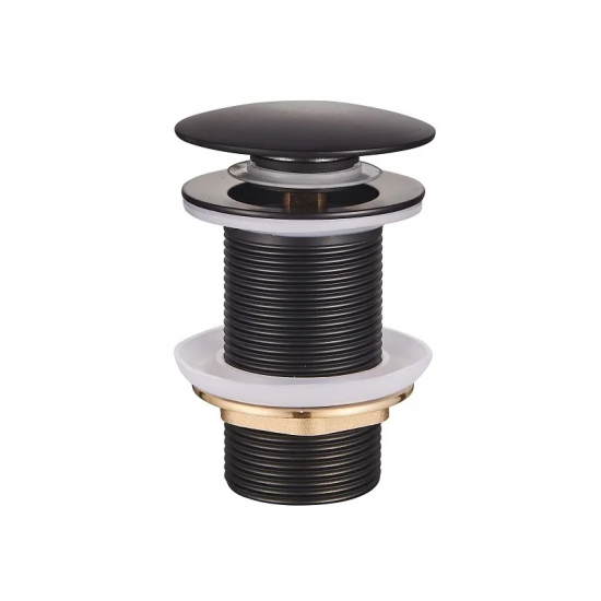 Донний клапан для умивальника Mixxus POP-UP-04 Black 1 1/4'' (кнопка) (Чорний) (MI6140)