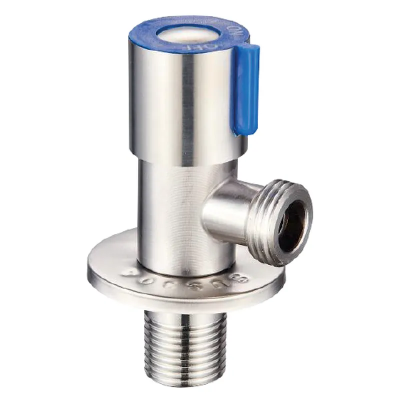 Кран для підключ.сантехприладів Champion VAL-01 1/2x1/2 з нерж.сталі SUS304 (синій) (CH6193)