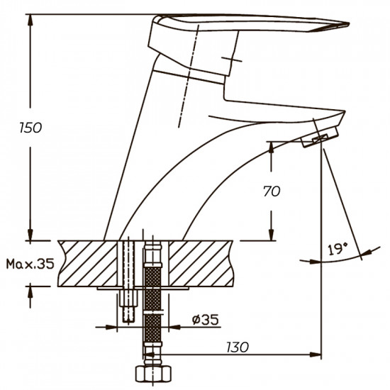 Змішувач для умивальника Haiba Disk 001 (HB0050) Змішувач для умивальника Haiba Disk 001 (HB0050)