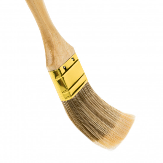 Пензель флейцевий Polax 2" тип "Чемпіон" професійний, штучний ворс, дерев\'яна ручка (06-003)