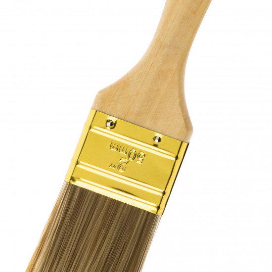 Пензель флейцевий Polax 2" тип "Чемпіон" професійний, штучний ворс, дерев\'яна ручка (06-003)