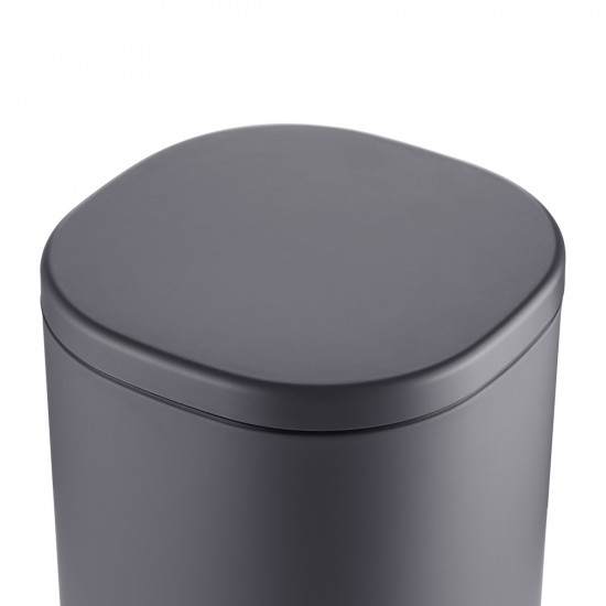 Відро для сміття з плавним закриттям овальне Mixxus Premium Olivary-TC0105 Graphite 5 л колір графі