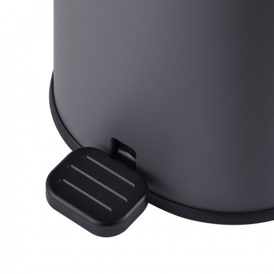 Відро для сміття з плавним закриттям овальне Mixxus Premium Olivary-TC0105 Graphite 5 л колір графі