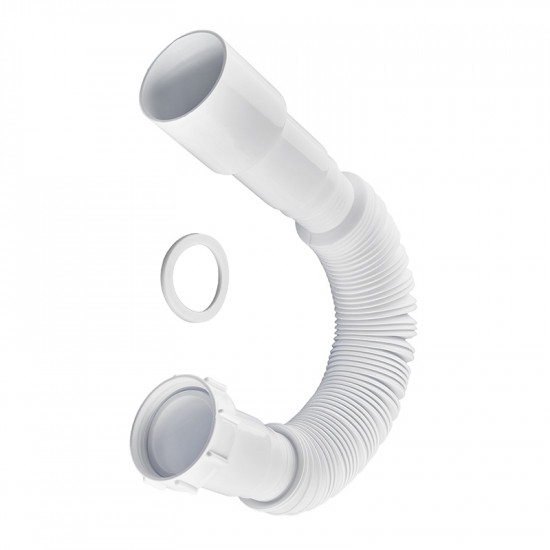 Гофротруба сполучна Zerix GN-01-A з накидною гайкою 1 1/2" (310-650 мм) (ZX5095)