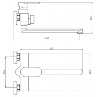 Смеситель для ванны Mixxus Bruno 006 (Euro) (MI6277)