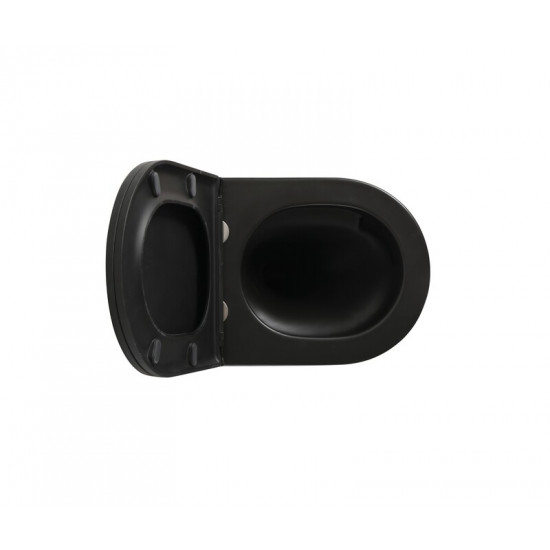 Комплект унітаз з інсталяцією для унітазу Mixxus Premium BEVEL-SET-2101 BLACK система змиву TORNADO