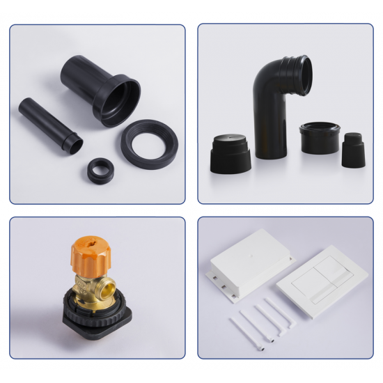 Комплект унітаз з інсталяцією для унітазу Mixxus Premium BEVEL-SET-2101 BLACK система змиву TORNADO