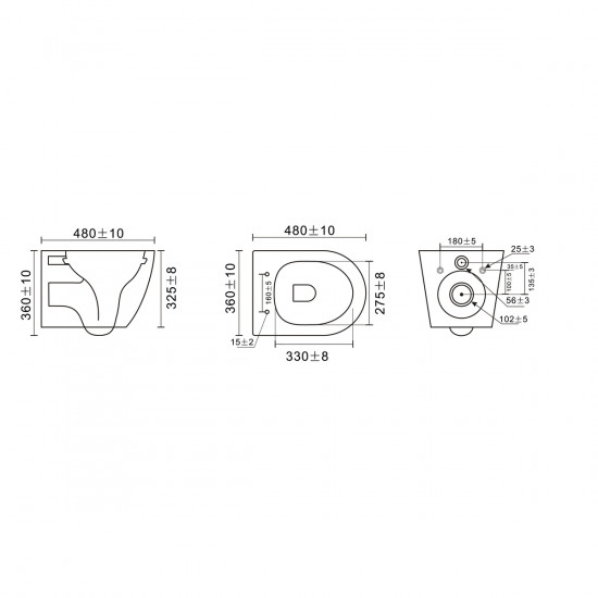 Комплект унітаз з інсталяцією для унітазу Mixxus Premium BEVEL-SET-2101 BLACK система змиву TORNADO