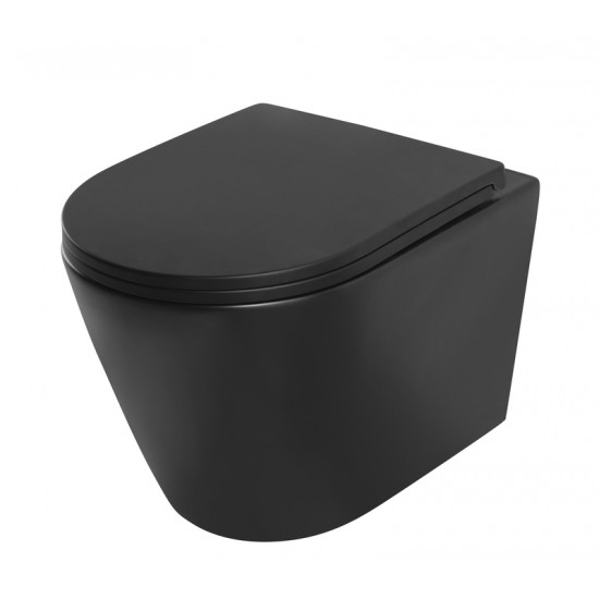 Комплект унітаз з інсталяцією для унітазу Mixxus Premium BEVEL-SET-2101 BLACK система змиву TORNADO