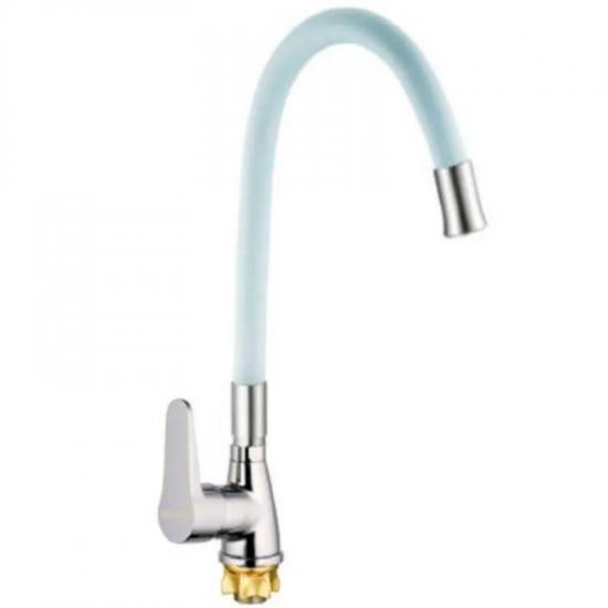 Змішувач для кухні Mixxus SOP4-146 Reflector White з білим силіконовим виливом (MI6491)