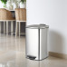 Ведро для мусора с плавным закрытием квадратное Zerix Kubix-TC0108 SS Color 8л цвет нержавейка (ZX5