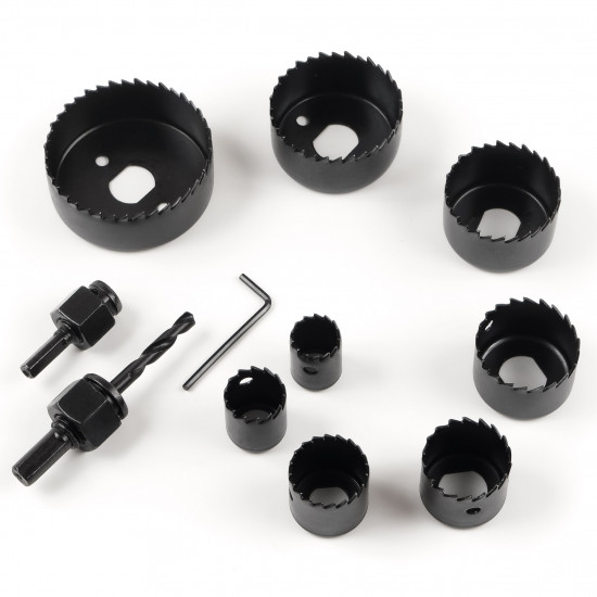 Набір корончастих фрез по дереву та гіпсокартону Polax 8 од. (41-002)