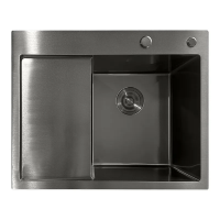 Мойка из нержавеющей стали Mixxus MH6350R Nano-Black (3.0/0.8) цвет графит (MI7047)