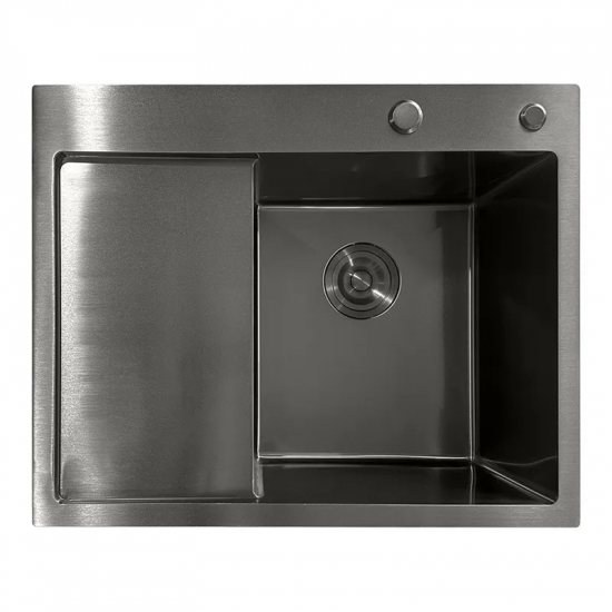 Мийка з нержавіючої сталі Mixxus MH6350R Nano-Black (3.0/0.8) колір графіт (MI7047)